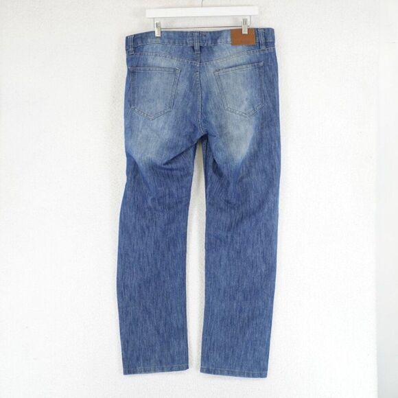 Weatherproof Vintage Staight Fit Stone Wash Denim Blue Jeans 38/33 Mid Rise - Picture 4 of 7